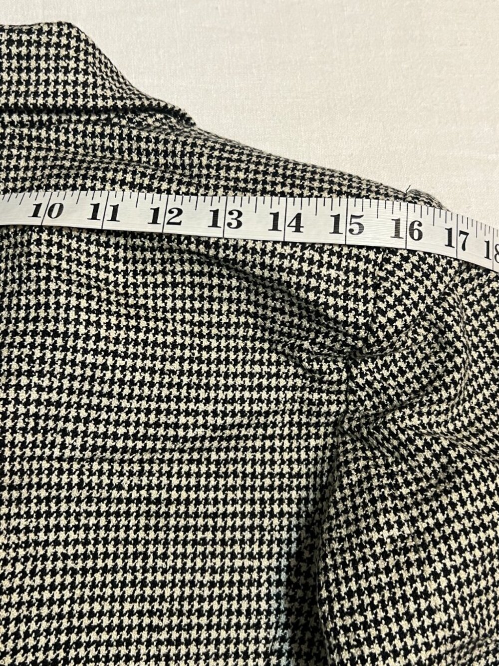 ZARA Houndstooth Blazer Womens Small Double Breasted Gold Button Tailored Tweed - Picture 13 of 15